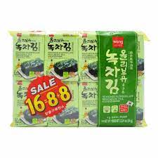 WANG KOREA Seasoned Seaweed Greentea/4gX16pk