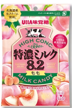 UHA Tokuno Hi Conc. Peach Milk Candy/70g