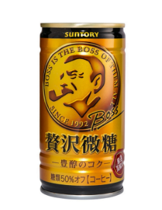 Suntory Boss less sugar coffee(Gold)/185g