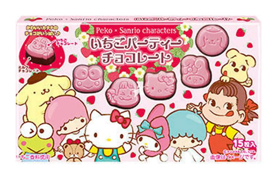 Fujiya Peko Sanrio Characters Ichigo (Strawberry) Chocolate/15pc