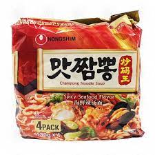 NONGSHIM Champong Noodle Soup(Spicy Seefood Flav)/130g*4