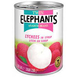 Twin Elephants Lychee In Syrup/565g