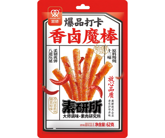 SHUANG JIAO Flour Stick Snack-Spicy/62g